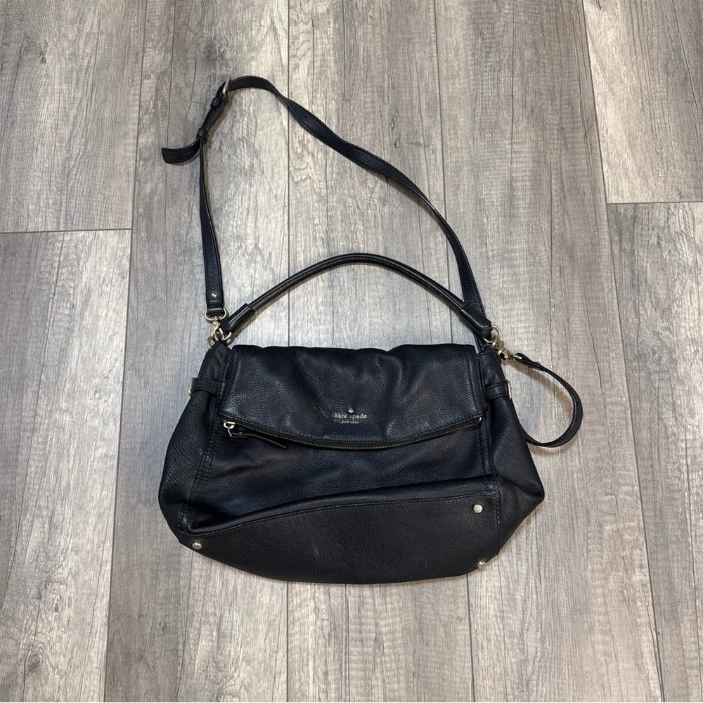 Kate Spade Pebbled Black Shoulder Bag